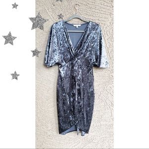 THE VANITY ROOM Crushed Velvet Twist Dress